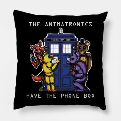 The Animatronics Have The Phone Box 2 Throw Pillow Official Five Nights At Freddys Merch
