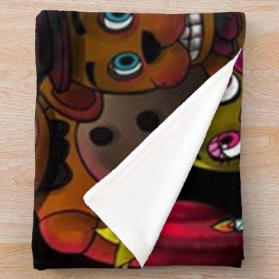 Fnaf-All Togheter Throw Blanket Official Five Nights At Freddys Merch