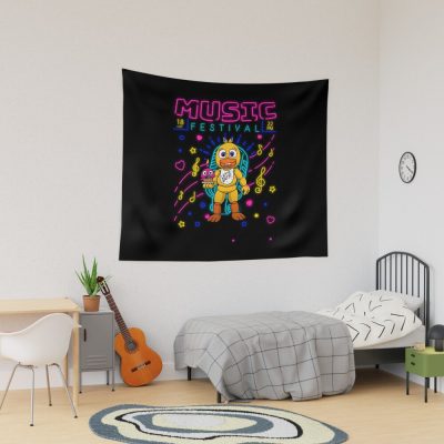 Music Festival Adventure Chica Tapestry Official Five Nights At Freddys Merch