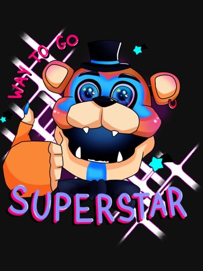 Glamrock Freddy  Five Nights At Freddy_S  Way To Go Superstar! Kids T Shirt Official Cow Anime Merch