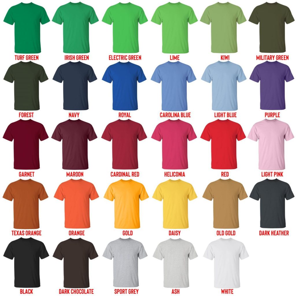 t shirt color chart - Five Nights At Freddys Store